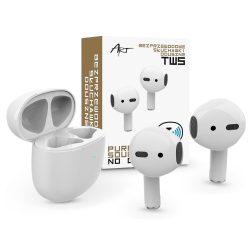   ART Bluetooth sztereó TWS headset v5.0 + töltőtok - ART Pure AP-TW-B1 Wireless Headset - fehér