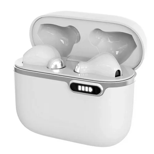 ART TWS Bluetooth sztereó headset v5.1 + töltőtok - ART AP-TW-B4W True Wireless Earphones with Charging Case - fehér