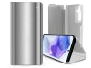Smart Clear View oldalra nyíló flipes tok - Samsung SM-A556 Galaxy A55 - ezüst