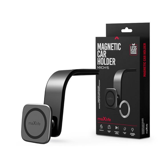 Maxlife univerzális műszerfalra helyezhető mágneses autós tartó - Maxlife MXCH-15 Magnetic Car Holder - fekete