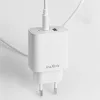 Maxlife MXTC-06 PD+QC 20W hálózati gyorstöltő adapter USB + Type-C + Type-C/Type-C kábel - fehér