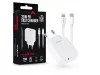 Maxlife MXTC-06 PD+QC 20W gyorstöltő adapter Type-C + Type-C/Lightning kábel - fehér