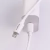 Maxlife MXTC-06 PD+QC 20W gyorstöltő adapter Type-C + Type-C/Lightning kábel - fehér