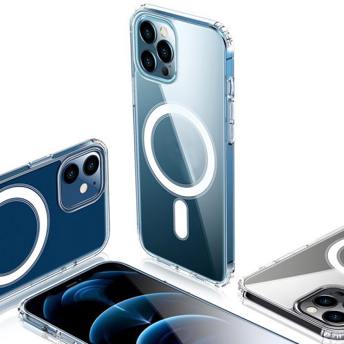 Apple iPhone 16 Plus szilikon hátlap - Anti Shock MagSafe - átlátszó