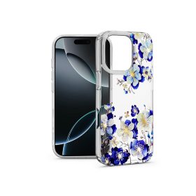   Haffner IMD Floral szilikon tok - Apple iPhone 16 Pro - átlátszó