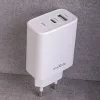 Maxlife MXTC-06 PD+QC 20W hálózati gyorstöltő adapter Type-C + USB - fehér