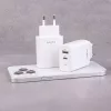 Maxlife MXTC-06 PD+QC 20W hálózati gyorstöltő adapter Type-C + USB - fehér