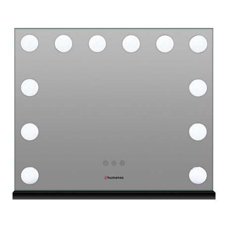 Humanas HS HM02 FEKETE sminktükör led világítással