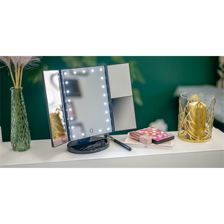 Humanas HS ML04 FEKETE sminktükör led világítással