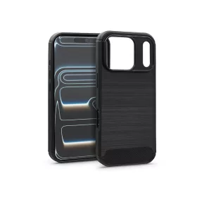   Haffner Carbon szilikon tok - Apple iPhone 17 Pro Max - fekete