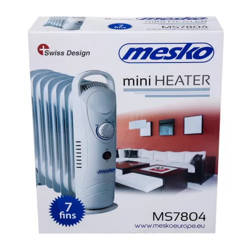 Mesko hősugárzó olajradiátor - 220-240 V - 700 W - 7 lamellás (AD7804)