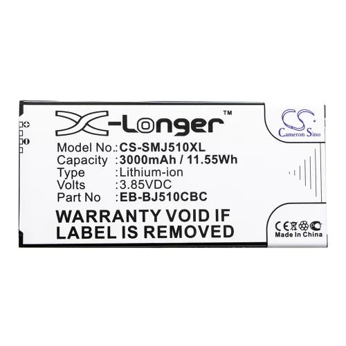 Samsung  EB-BJ510CBE,  EB-BJ510CBEG, EB-BJ510CBC 3,85V 3000mAh utángyártott RealPower Li-ion akku