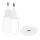 Apple MUVV3ZM/A hálózati töltő type-c, 20w, pd gyorstöltő, mhje3zm/a utód, fehér