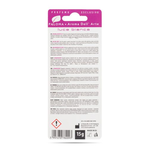 Paloma Illatosító Paloma Aroma Del 'Arte Luce Bianca (P82093)