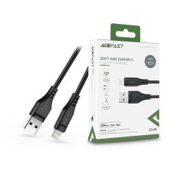   ACEFAST USB-A - Lightning töltő- és adatkábel 1,2 m-es vezetékkel - 5V/2,4A - ACEFAST C3-02 Acewire Charging Data Cable - fekete (Apple MFI engedélyes)
