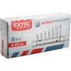 Extol Premium 8816370 csőkulcs készlet, 10db (8 csőkulcs+2 hajtóvas), crv., 6-22mm