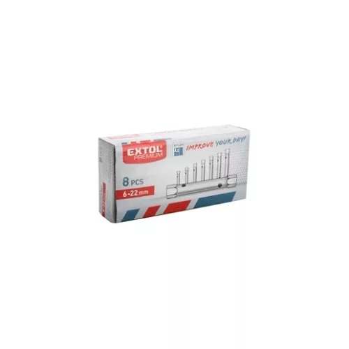 Extol Premium 8816370 csőkulcs készlet, 10db (8 csőkulcs+2 hajtóvas), crv., 6-22mm