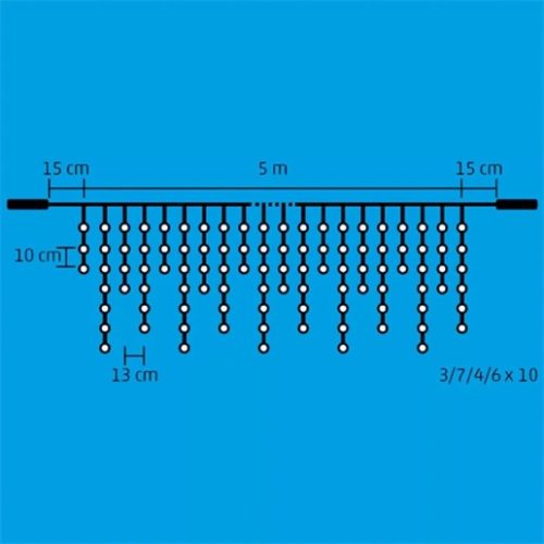 Home By Somogyi DLFJ 200/WH jégcsap fényfüggöny sorolható