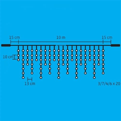 Home By Somogyi DLFJ 400/WW jégcsap fényfüggöny sorolható