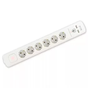 Home By Somogyi NVT 06K USB/WH túlfeszvéd elosztó 1,4 m