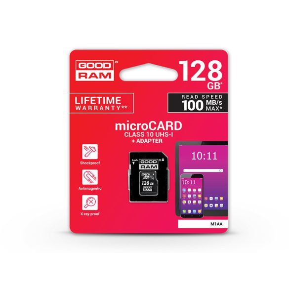 128 GB microSDXC™ UHS-I U1 Class 10 memóriakártya 100/10 + SD adapter