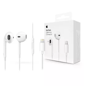   Apple iPhone eredeti távirányítós, sztereó headset Lightning csatlakozóval,     mikrofonnal - MMTN2ZM/A - fehér