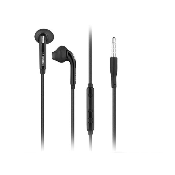 Samsung gyári sztereó felvevős fülhallgató - EO-EG920BB - 3,5 mm jack - fekete  (ECO csomagolás)