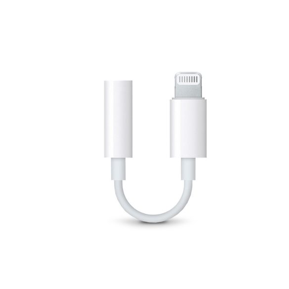 Apple eredeti lightning adapter 3,5 mm jack füllhallgatóhoz - MMX62ZM/A - fehér (ECO csomagolás)