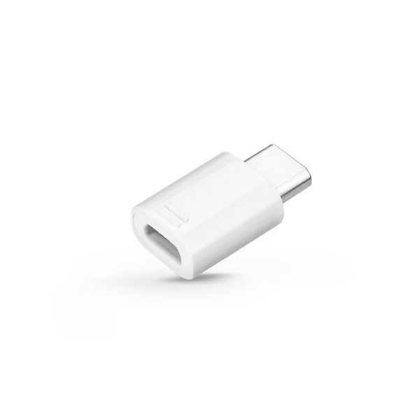 Samsung gyári micro USB - USB Type-C adapter - EE-GG970/GH98-40218A - fehér (ECOcsomagolás)
