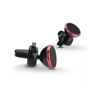   Univerzális szellőzőrácsba illeszthető mágneses PDA/GSM autós tartó - Fly C1502 - fekete/piros