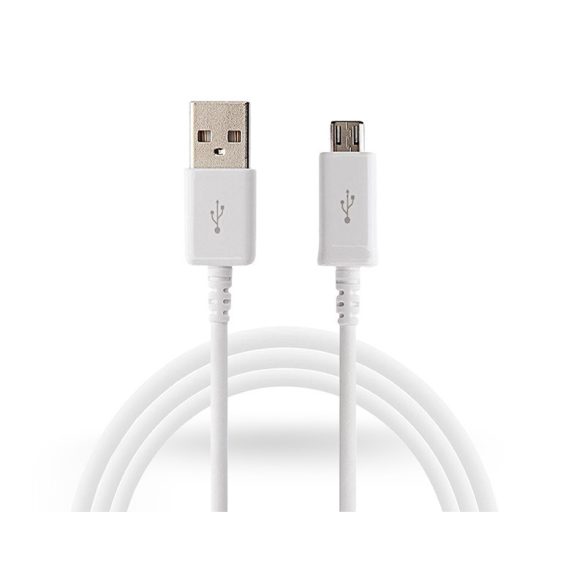 Samsung gyári micro USB adat- és töltőkábel 1,5 m-es vezetékkel - ECB-DU4EWE -  fehér (ECO csomagolás)