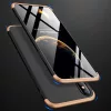 Apple iPhone XS Max hátlap - GKK 360 Full Protection 3in1 - fekete/arany