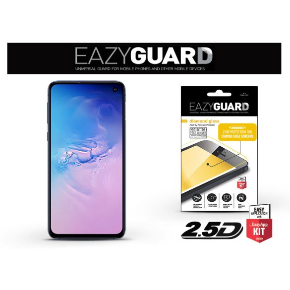 Samsung G970U Galaxy S10e gyémántüveg képernyővédő fólia - Diamond Glass 2.5D Fullcover - fekete