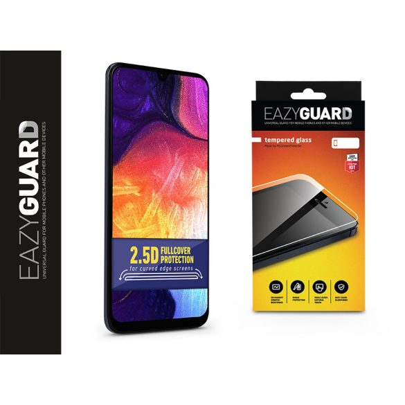 Samsung A305F Galaxy A30/A30s/A20/A50/M30 gyémántüveg képernyővédő fólia - Diamond Glass 2.5D Fullcover - fekete