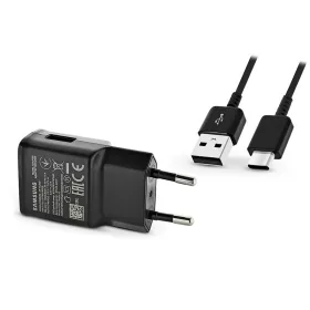   Samsung gyári USB hálózati töltő adapter + USB - USB Type-C kábel - 5V/2A -     EP-TA200EBE + EP-DG970 Type-C - fekete ECO csomaglás)