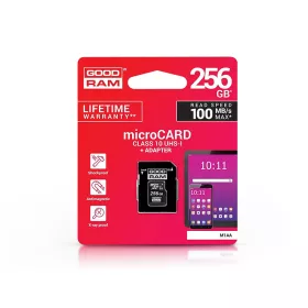   256 GB microSDXC™ UHS-I U1 Class 10 memóriakártya 100/10 + SD adapter