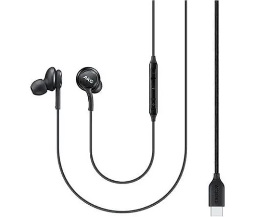 Samsung gyári sztereó felvevős fülhallgató - EO-IC100BBE tuned by AKG - Type-C  csatlakozó - fekete (ECO csomagolás)
