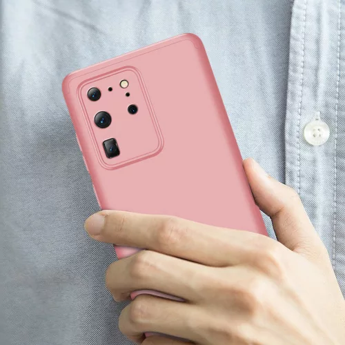 Samsung G988F Galaxy S20 Ultra hátlap - GKK 360 Full Protection 3in1 - rose gold