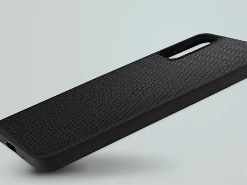 Samsung G985F Galaxy S20+ hátlap - Liquid Air - fekete