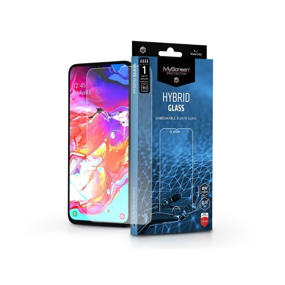 Samsung A705F Galaxy A70 rugalmas üveg képernyővédő fólia - MyScreen Protector  Hybrid Glass - átlátszó