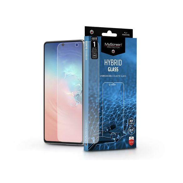 Samsung G770F Galaxy S10 Lite rugalmas üveg képernyővédő fólia - MyScreen       Protector Hybrid Glass - átlátszó