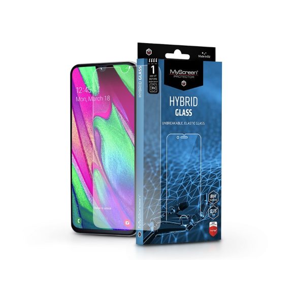 Samsung A405F Galaxy A40 rugalmas üveg képernyővédő fólia - MyScreen Protector  Hybrid Glass - átlátszó