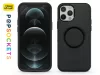 Apple iPhone 12 Pro Max védőtok - OtterBox Symmetry Popsockets - fekete