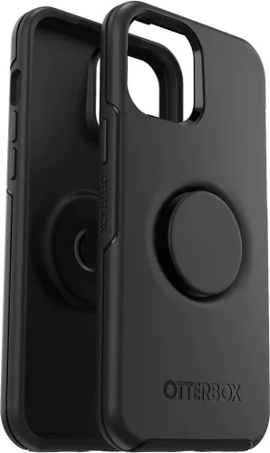 Apple iPhone 12 Pro Max védőtok - OtterBox Symmetry Popsockets - fekete