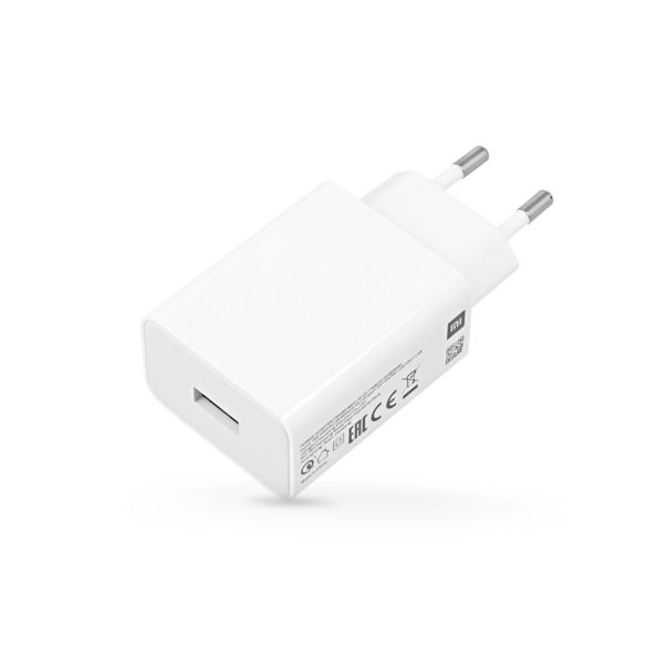 Xiaomi gyári USB hálózati töltő adapter - 5V/3A - MDY-10-EF - QC 3.0 - fehér    (ECO csomagolás)