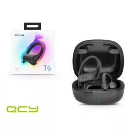   QCY Bluetooth sztereó TWS sport headset v5.0 + töltő dokkoló - QCY T6 TWSSport Bluetooth Earbuds - fekete