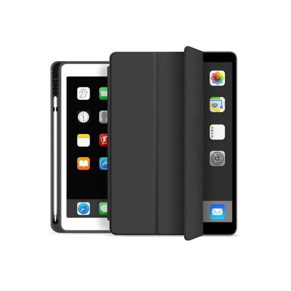Apple iPad Pro 11 (2020) tablet tok (Smart Case) on/off funkcióval, Apple Penciltartóval - Tech Protect - fekete (ECO csomagolás)