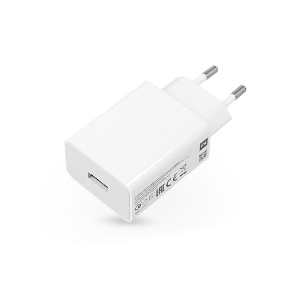 Xiaomi gyári USB hálózati töltő adapter - 5V/3A - MDY-11-EP - QC 3.0 - fehér    (ECO csomagolás)