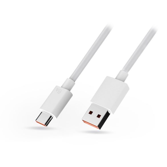 USB - USB Type-C gyári adat- és töltőkábel 100 cm-es vezetékkel - Huawei H2043  SuperCharge Type-C - 6A - fehér (ECO csomagolás)