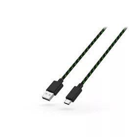   Venom USB-A - USB Type-C töltőkábel 2 m-es vezetékkel - fekete/zöld - ECO       csomagolás